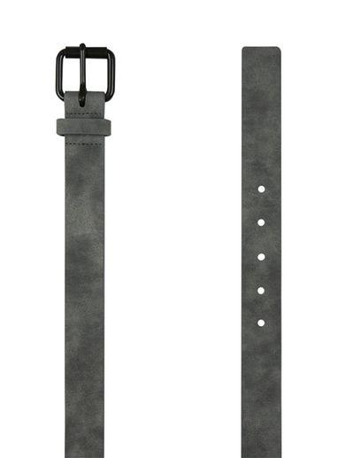 Topman Mens Grey Washed Charcoal Faux Leather Belt