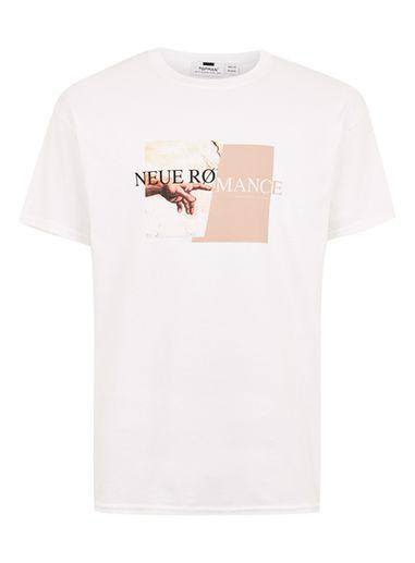 Topman Mens White 'romance' T-shirt