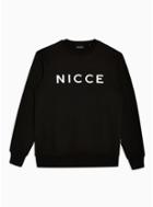 Topman Mens Nicce Black Logo Sweatshirt