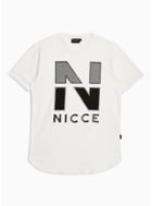 Nicce Mens Nicce Cream Split Logo T-shirt