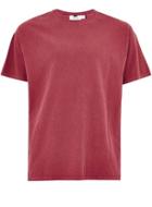 Topman Mens Red Overdyed T-shirt