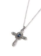 Topman Mens Blue Silver Cross Necklace*