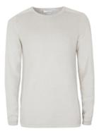 Topman Mens Selected Homme Grey Textured Raglan Sweatshirt