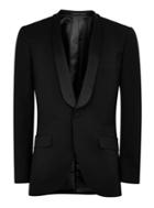 Topman Mens Black Slim Tuxedo Blazer