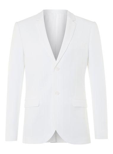 Topman Mens White Seersucker Textured Skinny Fit Suit Jacket