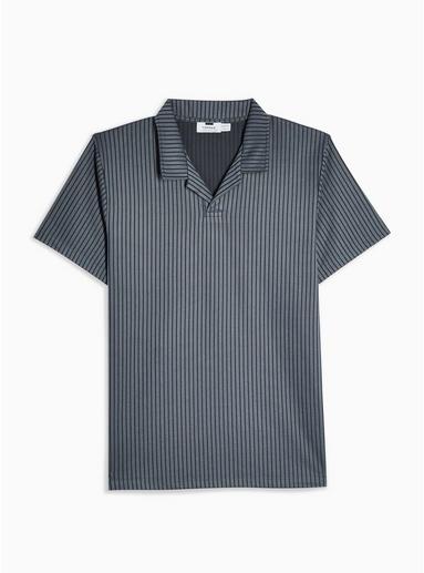 Topman Mens Grey Gray Slinky Polo