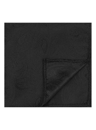 Topman Mens Black Paisley Pocket Square