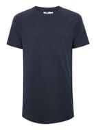 Topman Mens Navy Side Zip Longline T-shirt