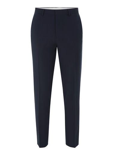 Topman Mens Blue Marl Muscle Fit Suit Pants