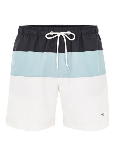 Topman Mens Nicce Navy, Blue And White Swim Shorts