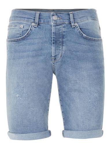 Topman Mens Light Wash Blue Denim Distressed Shorts