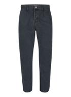 Topman Mens Grey Gray Twill Cotton Cropped Tapered Pants