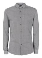 Topman Mens White And Black Geo Print Casual Shirt