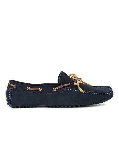 Topman Mens Blue Navy Suede Driving Loafers