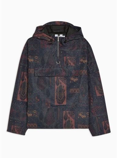 Topman Mens Multi Paisley Overhead Windbreaker Jacket