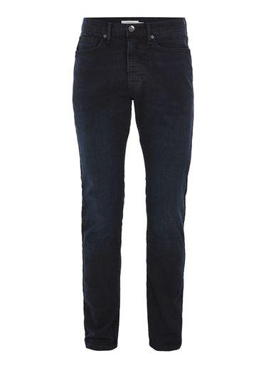 Topman Mens Blue Overdyed Stretch Slim Jeans