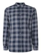 Topman Mens Blue Navy Buffalo Check Casual Shirt