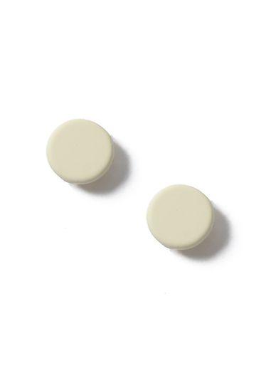 Topman Mens Cream Rubberised Earrings*