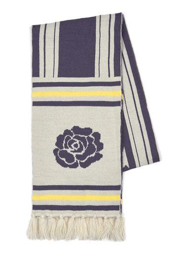 Topman Mens Black 'rest In Paradise' Football Scarf