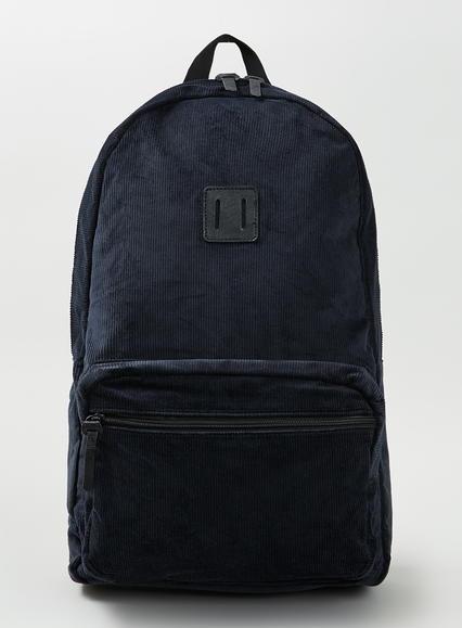 Topman Mens Blue Navy Cord Backpack