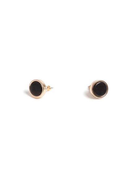 Topman Mens Black Circle Stud Earrings*