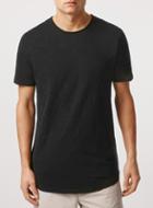 Topman Mens Black Slim Slub Crew T-shirt