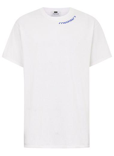 Topman Mens White 'conspiracy' T-shirt