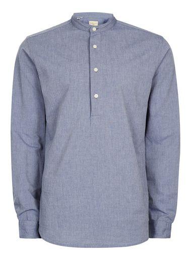 Topman Mens Selected Homme Blue Button Up Shirt