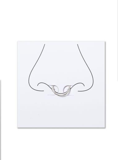 Topman Mens Silver Look Faux Septum Piercing Ring*