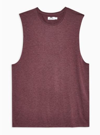 Topman Mens Red Burgundy Classic Tank