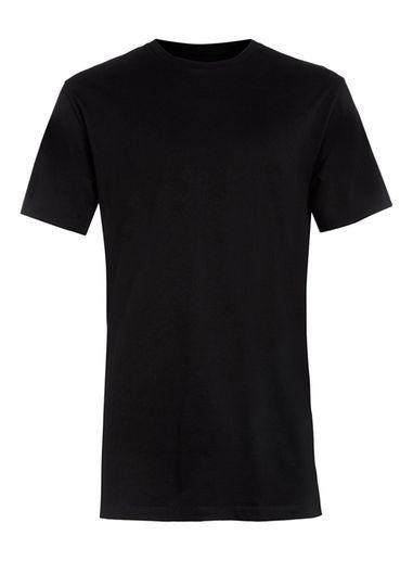 Topman Mens Black Slim Fit Longline T-shirt