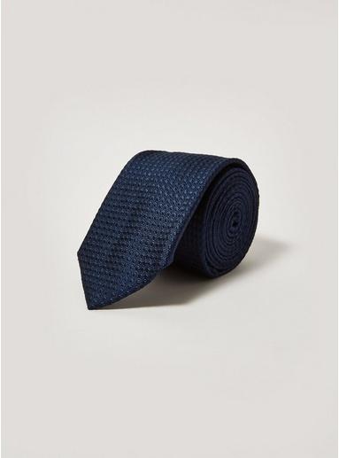 Topman Mens Black Navy Silk Tie