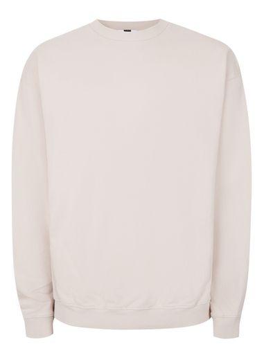 Topman Mens Grey Stone Side Panel Oversized Sweatshirt