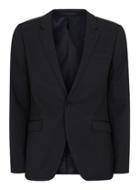 Topman Mens Black Skinny Suit Jacket With Side Taping