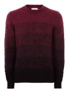 Topman Mens Red Burgundy Mohair Sweater