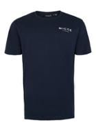 Topman Mens Blue Nicce Navy Logo T-shirt