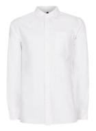 Topman Mens White Cotton Slub Long Sleeve Shirt
