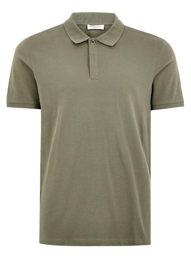 Topman Mens Selected Homme Khaki Polo