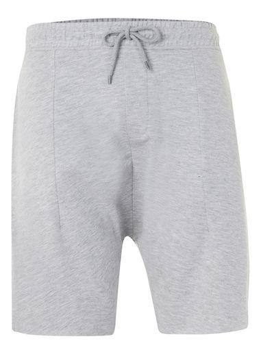 Topman Mens Grey Drop Crotch Jersey Shorts
