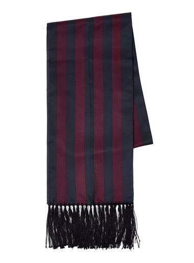 Topman Mens Multi Burgundy Navy Striped Dress Scarf