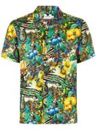Topman Mens Yellow Fruit Forest Short Sleeve Shirt