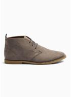 Topman Mens Grey Faux Suede Spark Chukka Boots