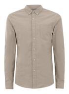 Topman Mens Green And White Muscle Fit Oxford Shirt