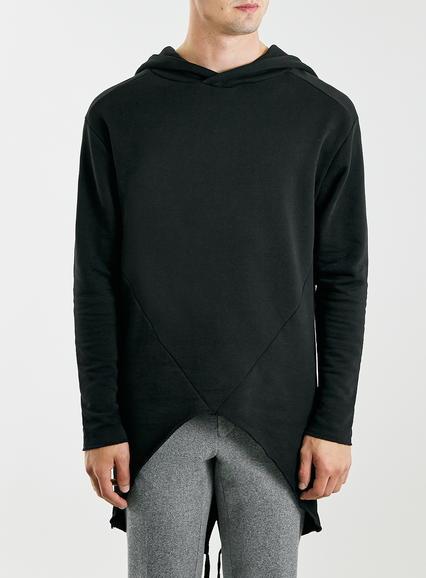 Topman Mens Selected Homme Black Long Line Sweatshirt