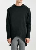 Topman Mens Selected Homme Black Long Line Sweatshirt