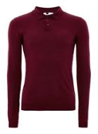 Topman Mens Burgundy Muscle Fit Knitted Polo