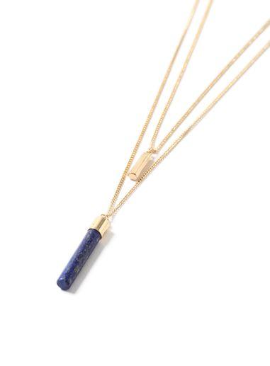 Topman Mens Gold Look Semi Precious Multi Row Necklace*