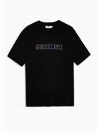 Topman Mens Black Rainbow Panel Equality T-shirt
