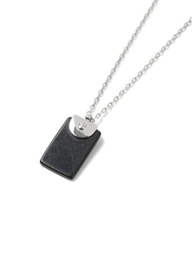 Topman Mens Black Rectangle Necklace*