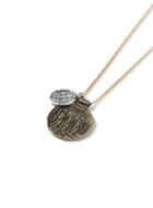 Topman Mens Multi Antique Gold Look Double Coin Necklace*
